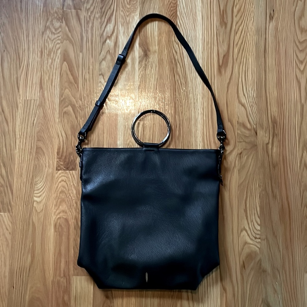 Thacker Leather Ring Handle Crossbody Tote